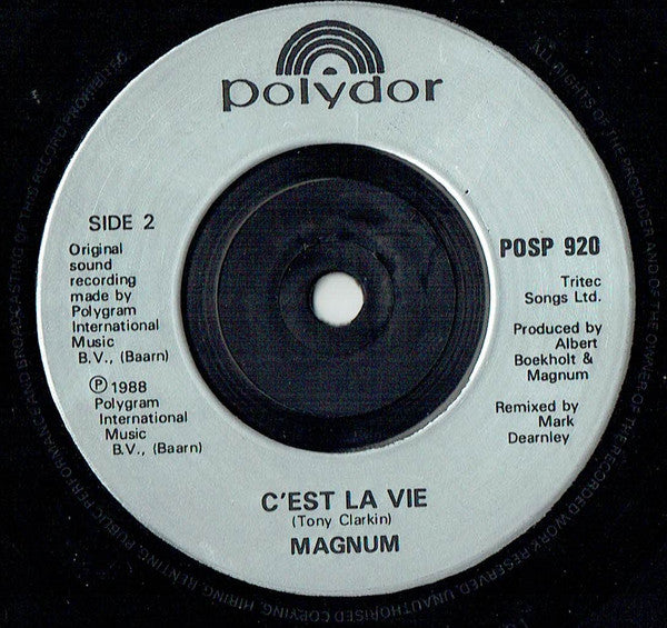 Magnum - Start Talking Love - Used Vinyl Record 7" image 4
