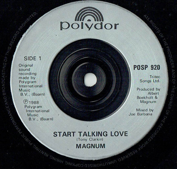 Magnum - Start Talking Love - Used Vinyl Record 7" image 7