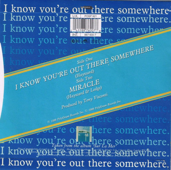 Moody Blues - I Know You're Out There Somewhere - Used Vinyl Record 7 image 2