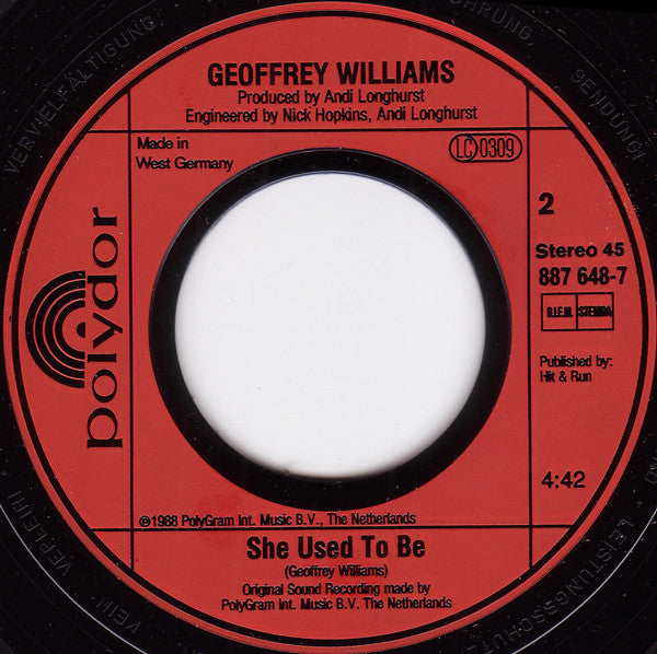 Geoffrey Williams - Cinderella - Used Vinyl Record 7" image 4
