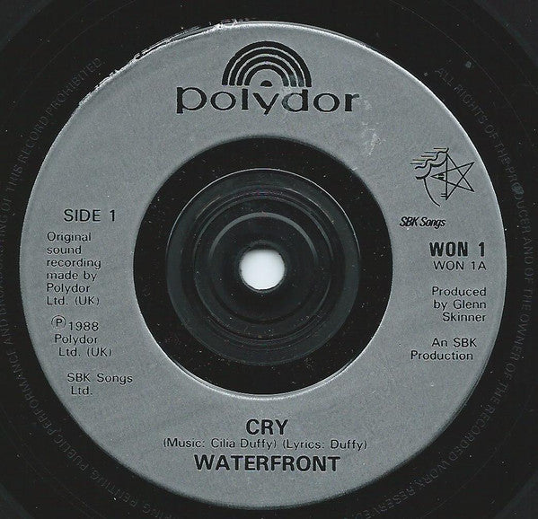 Waterfront - Cry - Used Vinyl Record 7" image 7