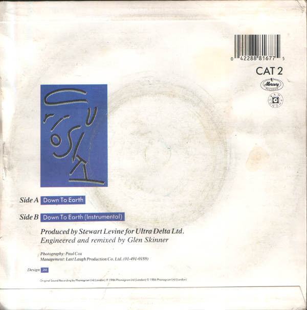Curiosity Killed The - Down To Earth - Used Vinyl Record 7" image 2