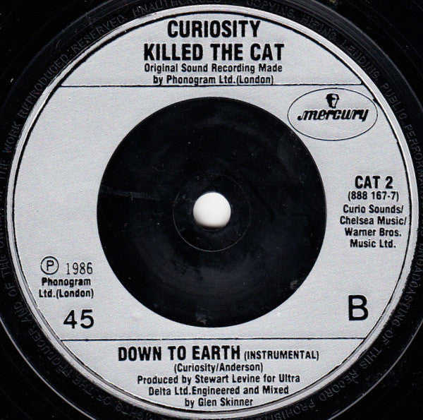 Curiosity Killed The - Down To Earth - Used Vinyl Record 7" image 4