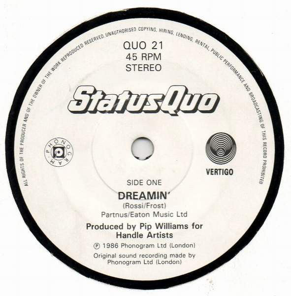 Status Quo - Dreamin' - Used Vinyl Record 7" image 3