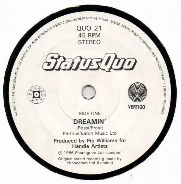 Status Quo - Dreamin' - Used Vinyl Record 7" image 7