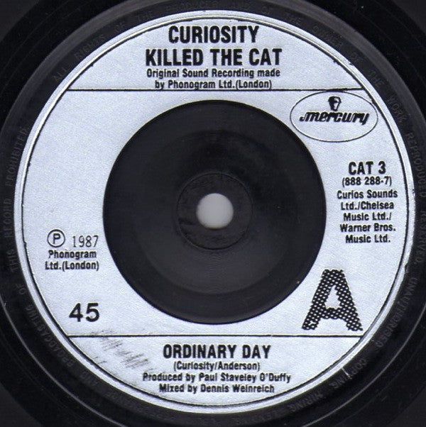 Curiosity Killed The - Ordinary Day - Used Vinyl Record 7" image 7