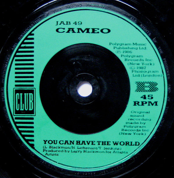 Cameo - Back & Forth - Used Vinyl Record 7" image 4
