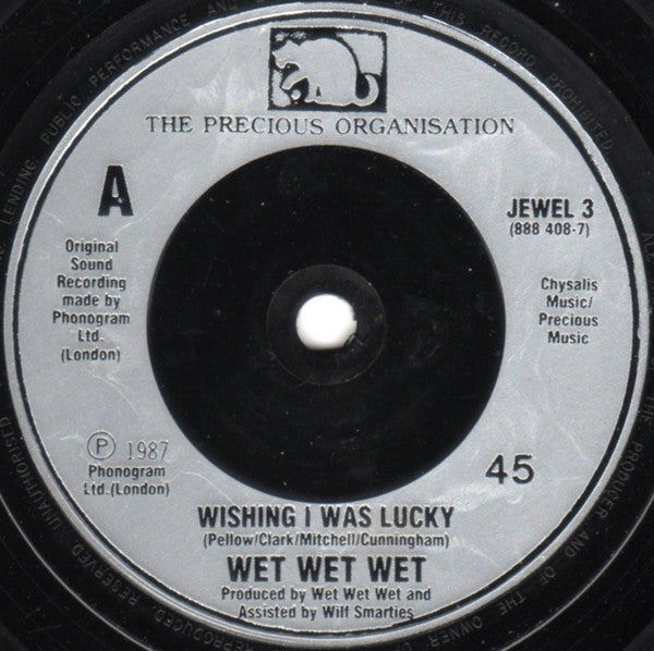 Wet Wet Wet - Wishing I Was Lucky - Used Vinyl Record 7" image 3