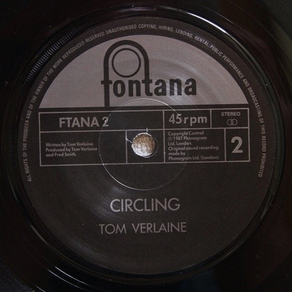 Tom Verlaine - Cry Mercy Judge - Used Vinyl Record 7" image 8