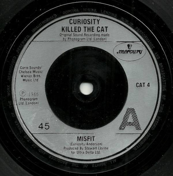 Curiosity Killed The - Misfit - Used Vinyl Record 7" image 3