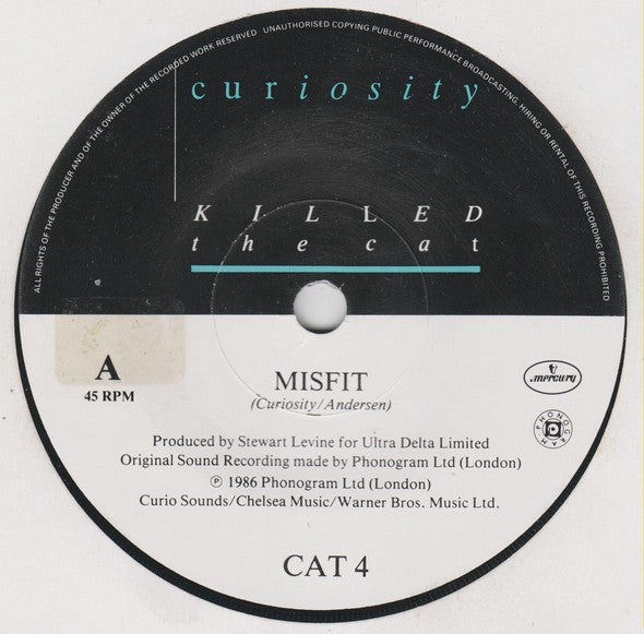 Curiosity Killed The - Misfit - Used Vinyl Record 7" image 7