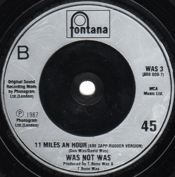 Was - Walk The Dinosaur - Used Vinyl Record 7" image 4