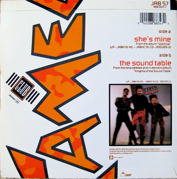 Cameo - She's Mine - Used Vinyl Record 7" image 2