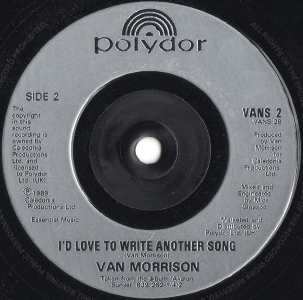 Van Morrison - Whenever God Shines His Light - Used Vinyl Record 7" image 4
