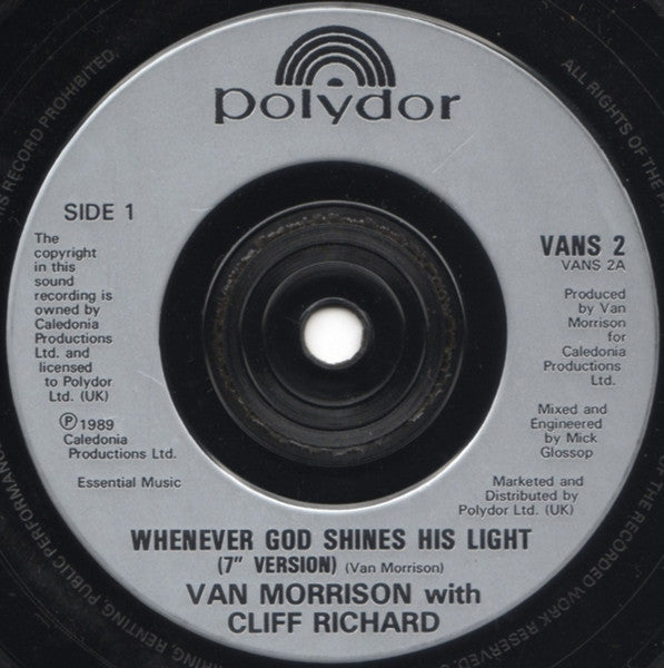 Van Morrison - Whenever God Shines His Light - Used Vinyl Record 7" image 7