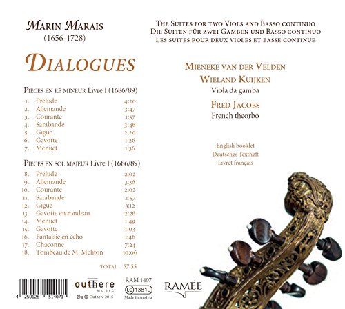 Marin Marais - : Dialogues - The Viola Da Gamba Suites - CD image 2