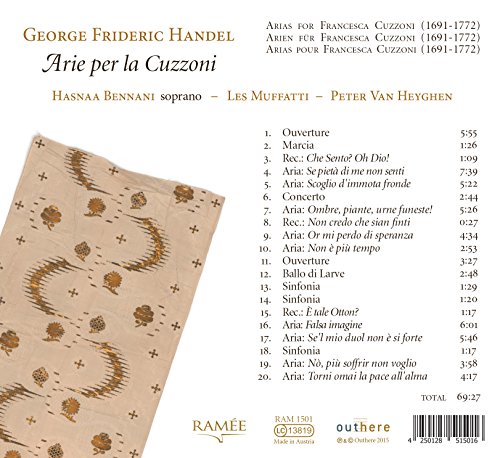 George Frideric Hand - : Arie Per La Cuzzoni - CD image 2
