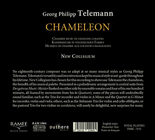 New Collegium - Georg Philipp Telemann: Chameleon - CD image 2