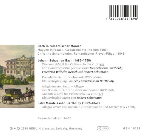 HIRASAKI:SCHORNSHEIM - BACH IN ROMANTISCHER MANIER - CD image 2