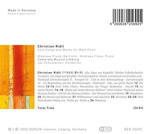 Nikolaus Fluck - Christian Ridil: Solo Songs and Works for Male Choir - image 2