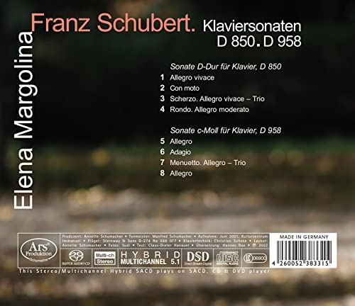 Schubert: Piano Sonatas D 850 & D 958 - CD image 2
