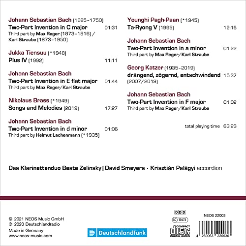 PLUS! - Works For Clarinet Duo And Accordion - CD image 2