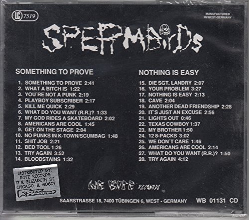 SPERMBIRDS - SOMETHING TO PROVE - CDD image 2