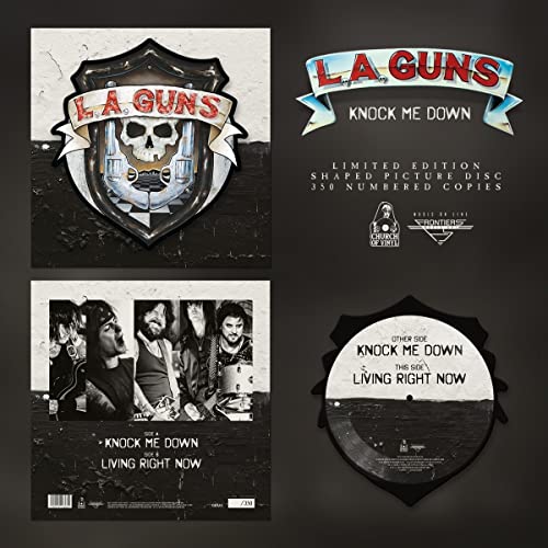 LA GUNS - KNOCK ME DOWN (SHAPED PICTURE DISC) - Vinyl Record 12PD image 1