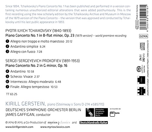 Kirill Gerstein - Tchaikovsky 1 Prokofiev 2 - CD image 2