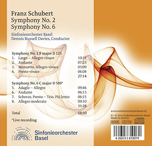 Franz Schubert - : Symphony No. 2/Symphony No. 6 - CD image 2
