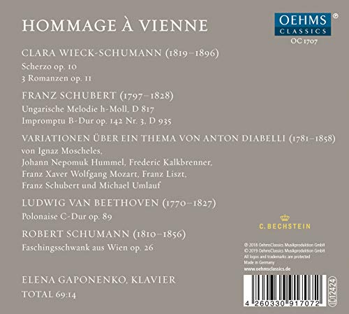 Clara Schumann - Elena Gaponenko: Hommage a Vienne - CD image 2