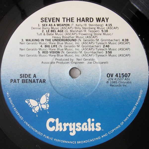 Pat Benatar - Seven The Hard Way - Used Vinyl Record image 3