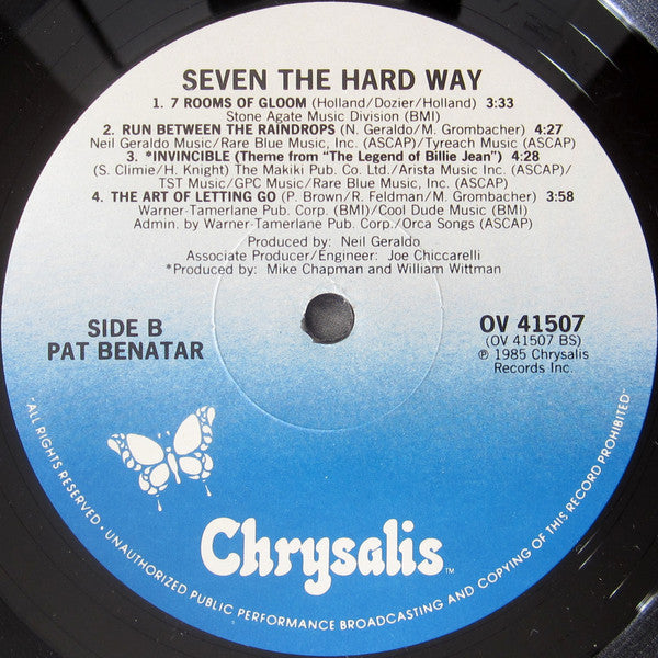 Pat Benatar - Seven The Hard Way - Used Vinyl Record image 4