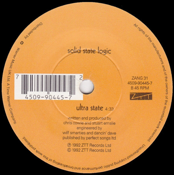 Solid State Logic - Rise - Used Vinyl Record 7" image 4