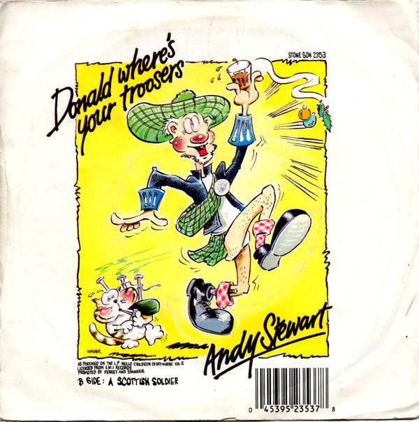 Andy Stewart - Donald Where's Your Troosers? - Used Vinyl Record 7" image 2