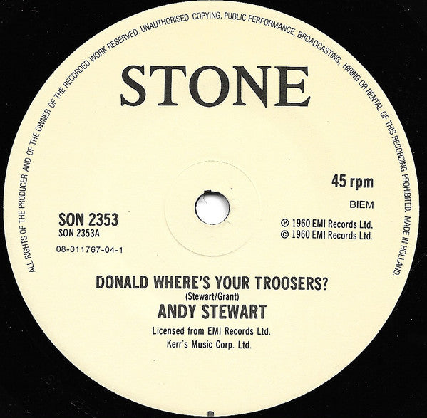 Andy Stewart - Donald Where's Your Troosers? - Used Vinyl Record 7" image 7