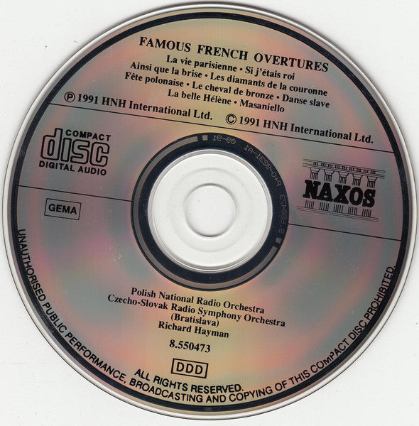 Various - Famous French Overtures - Used CD image 4