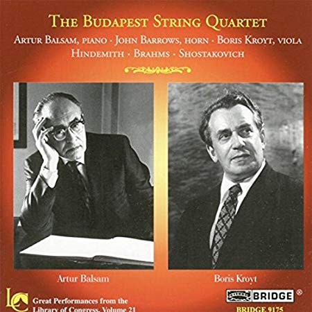 Sonata for Viola/trio/quintet (The Budapest String Quartet)