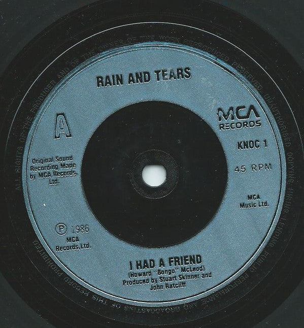 Rain & Tears - I Had A Friend - Used Vinyl Record 7" image 3