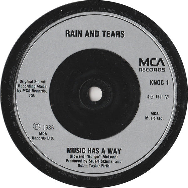 Rain & Tears - I Had A Friend - Used Vinyl Record 7" image 8
