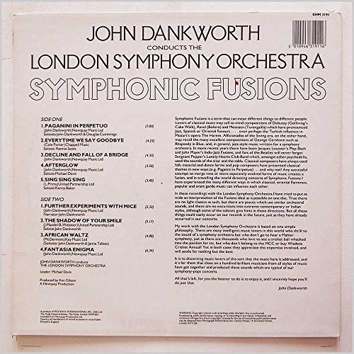 John Dankworth - Symphonic Fusions - Used Vinyl Record image 2