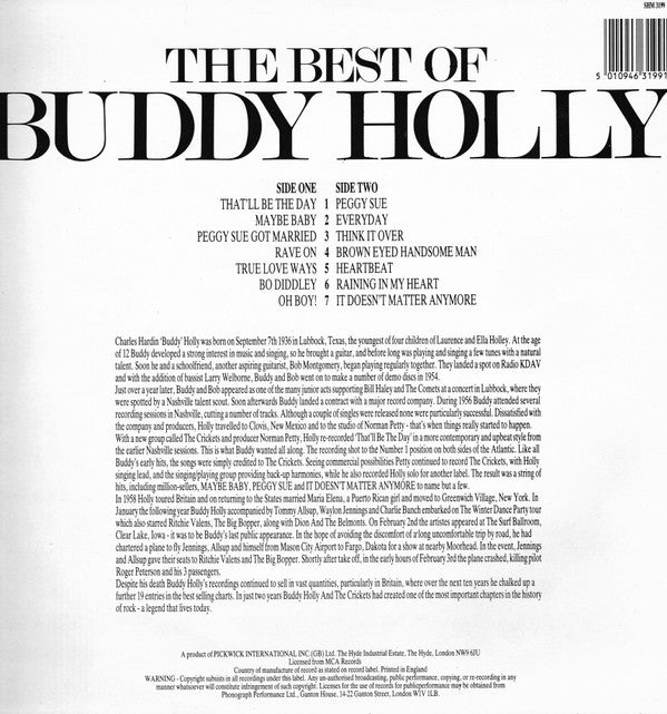 Buddy Holly - Best Of - Used Vinyl Record image 2