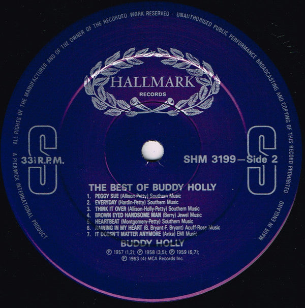 Buddy Holly - Best Of - Used Vinyl Record image 4