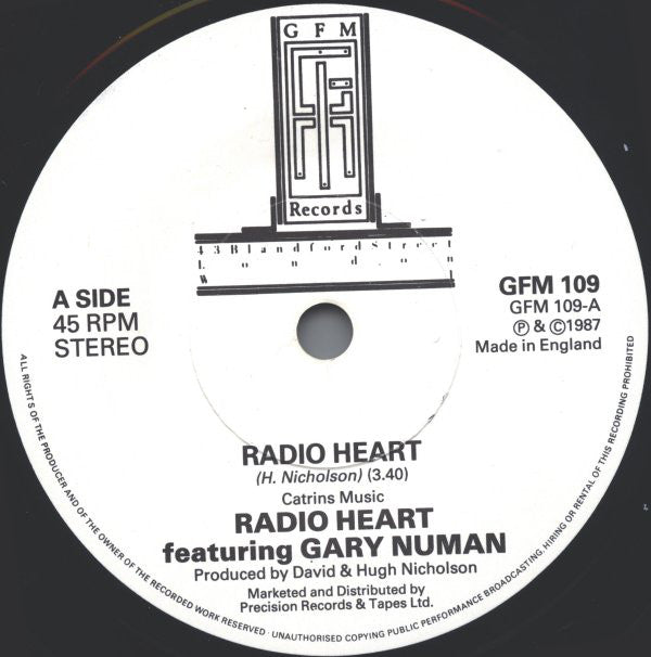 Radio Heart - Used Vinyl Record 7" image 3