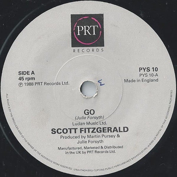 Scott Fitzgerald - Go - Used Vinyl Record 7" image 3