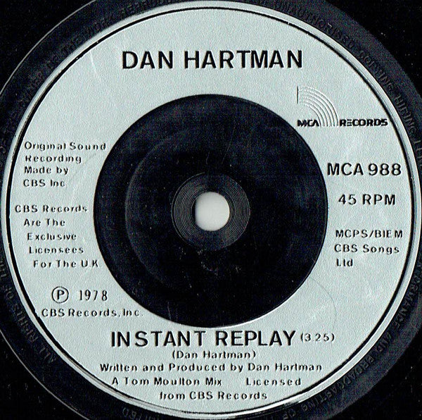Dan Hartman - I Can Dream About You - Used Vinyl Record 7" image 4