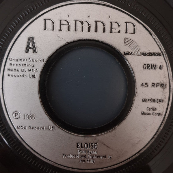 Damned - Eloise - Used Vinyl Record 7" image 3