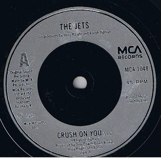 Jets - Crush On You - Used Vinyl Record 7" image 3