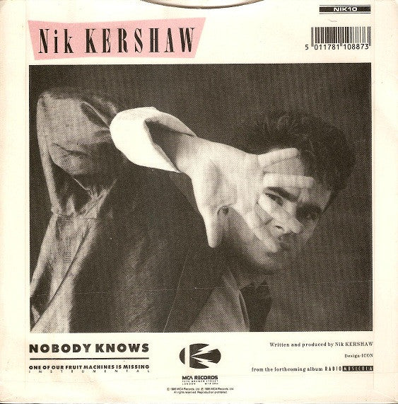 Nik Kershaw - Nobody Knows - Used Vinyl Record 7" image 2