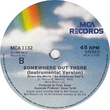 Linda Ronstadt - Somewhere Out There - Used Vinyl Record 7" image 4